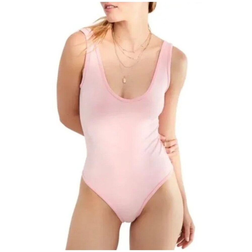 Intimately Free People Seamless Bodysuit In Washed Pink XS/S